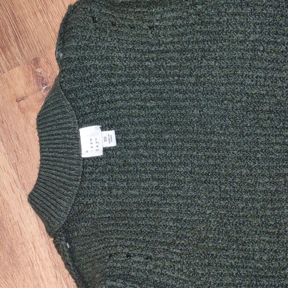 Misses XS hunter green cable knit sweater with Crew neck - Picture 5 of 6